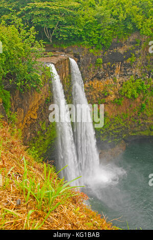 Wailua fällt auf Kauai in der hawaiischen Insel Stockfoto