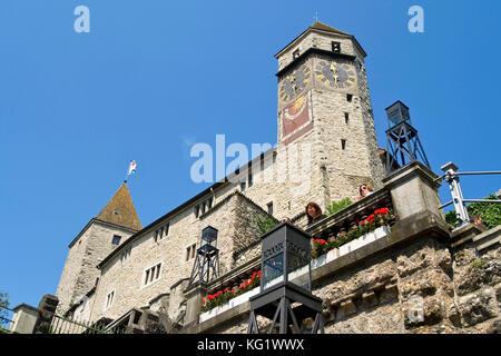 Rapperswil, Sankt Gallen, Schweiz: Altstadt - Schloss Stockfoto