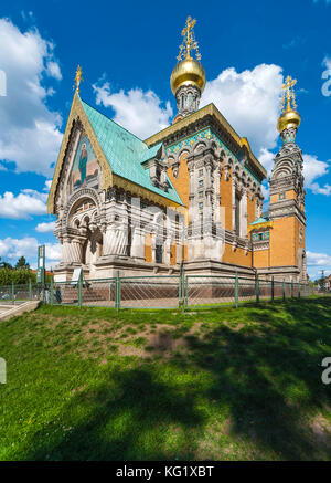 Darmstadt, Hessen, Deutschland: Mathildenhöhe: Russische Kapelle Stockfoto