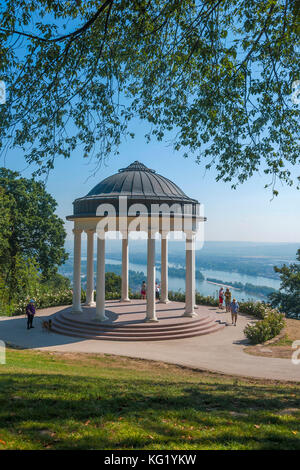 Rüdesheim, Rheingau, Hessen,: Niederwald-Tempel, Hessen, Rüdesheim, Rheingau, Rheingau, Hessen, Stockfoto