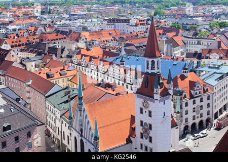 Altes Rathaus am Marienplatz, München, Bayern, Deutschland, Europa Stockfoto