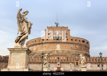 Castel Sant'Angelo (Hadrianmuseum), Vatikanstadt, historisches Zentrum, Rom, UNESCO-Weltkulturerbe, Latium, Italien, Europa Stockfoto