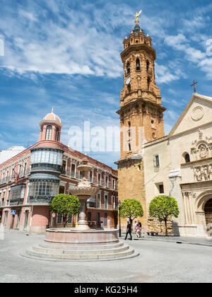 Die Kirche San Sebastian aus dem 16. Jahrhundert, Antequera, Andalusien, Spanien, Europa Stockfoto