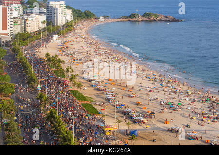 Ipanema Beach, street Karneval, Rio de Janeiro, Brasilien, Südamerika Stockfoto