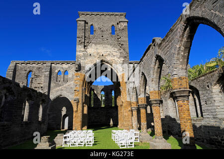 Unvollendete Kirche, Stadt St. George, St. George's Parish, Bermuda, Mittelamerika Stockfoto