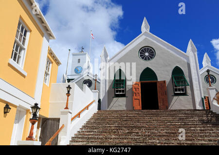 St. Peter's Church, Stadt St. George, St. George's Parish, Bermuda, Mittelamerika Stockfoto