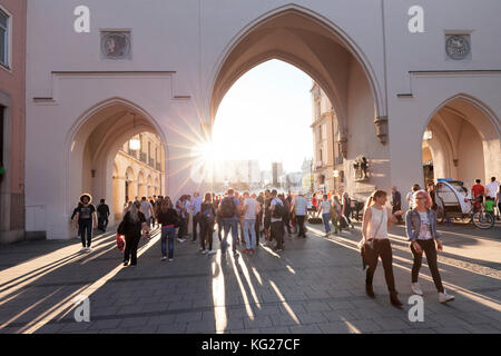 Das karlstor Tor, stachus, Neuhauser Straße, München, Bayern, Deutschland, Europa Stockfoto