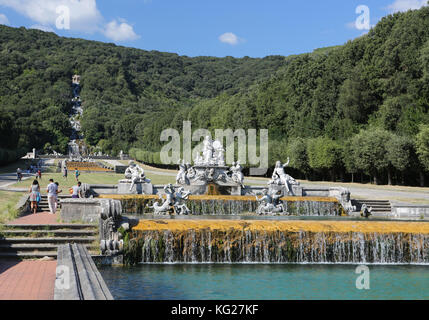 Brunnen und Gärten, Reggia di Caserta, Neapel, Kampanien, Italien, Europa Stockfoto
