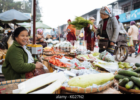 Hsipaw Morgen Markt, hsipaw, Shan Staat, Myanmar (Birma), Asien Stockfoto