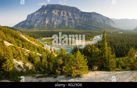 Die Hoodoos in der Nähe des Bow River Nationalpark Banff in Alberta, Kanada Stockfoto
