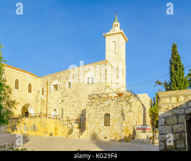 Jerusalem, Israel - 26. Oktober 2017: Die Kirche der Geburt des hl. Johannes des Täufers (St John in den Bergen), im alten Dorf Ein Karem, ich Stockfoto