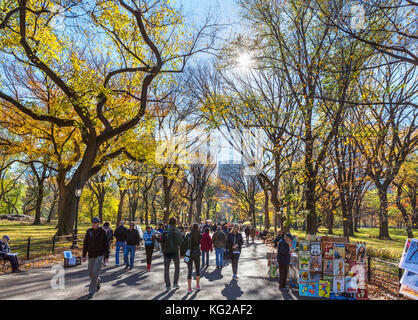 Die Mall, Central Park, New York City, NY, USA Stockfoto