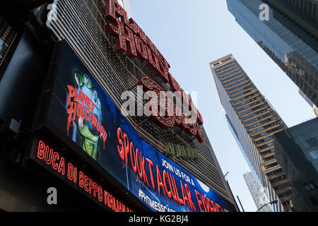 Planet Hollywood Buca di Beppo italienisches Restaurant, Times Square NYC Stockfoto