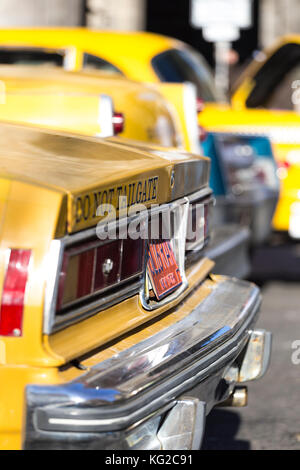 Checker new york taxi nicht Heckklappe Patrick Melrose Films einstellen Stockfoto