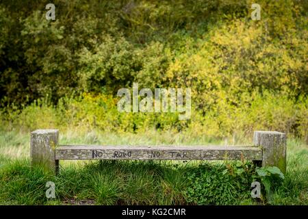 Rimrose Valley Park, Sefton, Liverpool, Merseyside. Peel Ports Vorschlag, eine Straße vom Hafen von Liverpool auf der Autobahn durch den Park zu errichten. Stockfoto