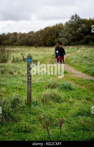 Rimrose Valley Park, Sefton, Liverpool, Merseyside. Peel Ports Vorschlag, eine Straße vom Hafen von Liverpool auf der Autobahn durch den Park zu errichten. Stockfoto