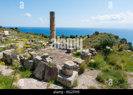 Archäologische Gebiet von solunto, in der Nähe von Palermo auf Sizilien. Stockfoto