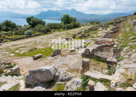 Archäologische Gebiet von solunto, in der Nähe von Palermo auf Sizilien. Stockfoto