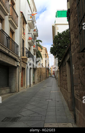 Gasse in Plasencia, Provinz Caceres, Extremadura, Spanien Stockfoto