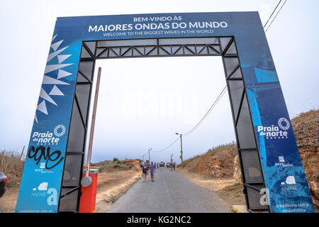 Nazare portugal North Beach Stockfoto