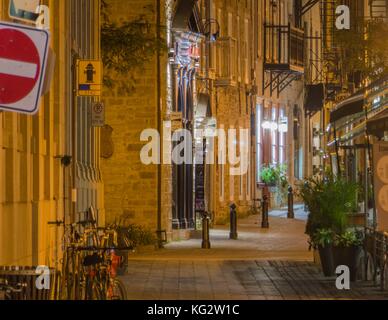 Straße in der Altstadt von Quebec City, Quebec, Kanada Stockfoto