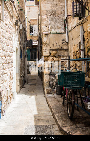 Bahai-gärten in Haifa und Templer Ruinen in Akko, Israel Stockfoto