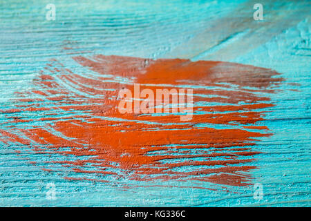 Blau Holzbretter mit braunen Anschläge. Holz Textur. Stockfoto