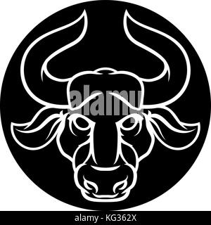 Sternzeichen Stier Stier Symbol Stock Vektor