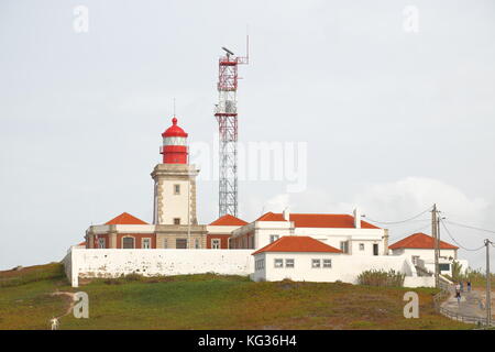 Leuchtturm am Cabo da Roca in Portugal Stockfoto