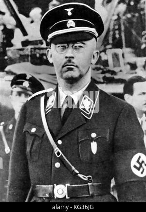 Heinrich HIMMLER (1900-1945) führendes Mitglied der Deutschen Nazi-Partei etwa 1938 Stockfoto