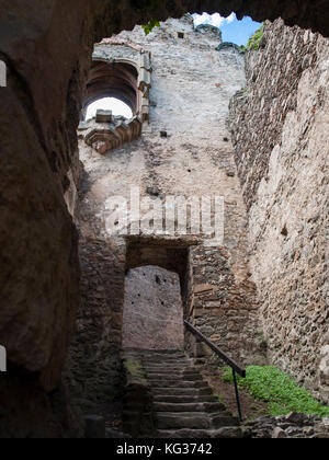 Chojnik Burgruine Stockfoto