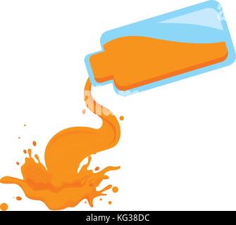 Flasche spritzt Saft Stock Vektor
