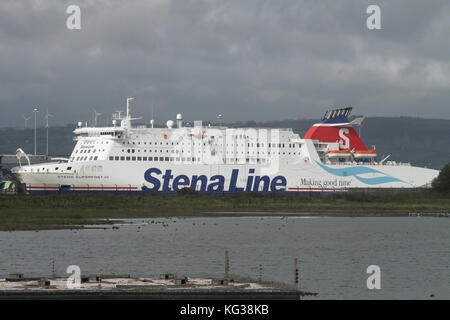 Die RSPB Vogelschutzgebiet bei Belfast Hafen. Die Reserve befindet sich in der geschäftigen Hafen Komplex in Belfast. Stockfoto