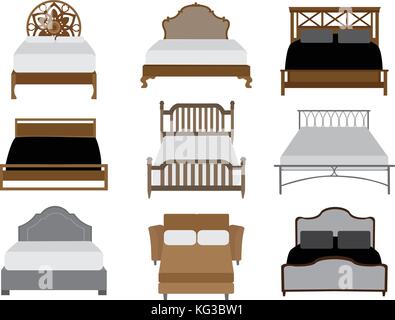 Vektor einrichten der Betten Stock Vektor