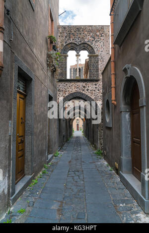 Randazzo Sizilien Italien italienische Stadt Stockfoto ...