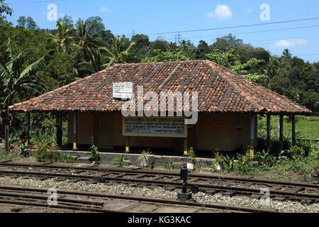 Junction Station Peradeniya Kandy Zentralprovinz Sri Lanka Alte Bahnhof erbaut 1867 Stockfoto