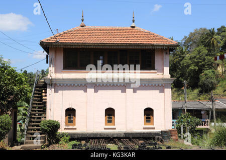 Junction Station Peradeniya Kandy Zentralprovinz Sri Lanka Station Kabine Stockfoto