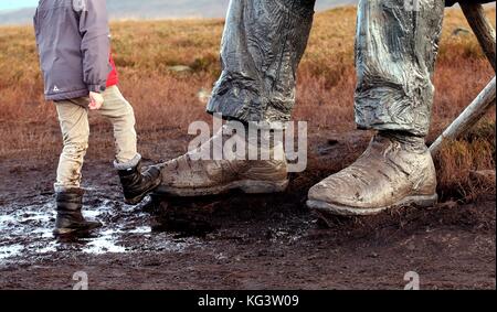 Sitzende Figur von Sean Henry vom 25. Oktober 2017 Stockfoto