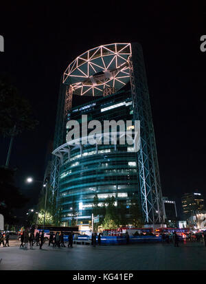 Jongo Tower bei Nacht im Geschäftsviertel im Zentrum von Seoul, Südkorea Stockfoto