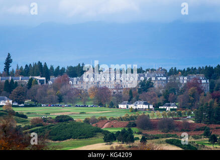 Eine Ansicht von Glen Devon des Gleneagles Luxus Hotel, Auchterarder, Perthshire, Schottland. Stockfoto