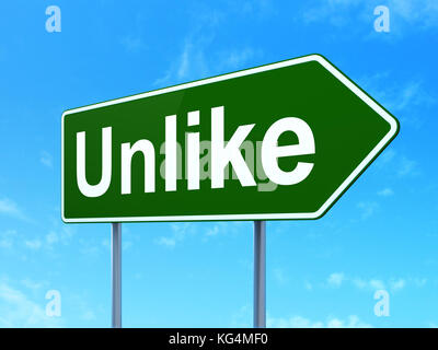 Social media Konzept: Im Gegensatz zum Schild Hintergrund Stockfoto