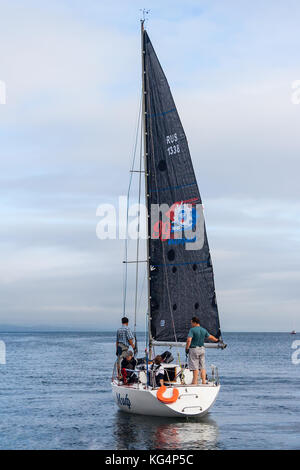 Regatta für Peter der Große Golf Cup - segelte Boat Race in Wladiwostok, Russland Stockfoto