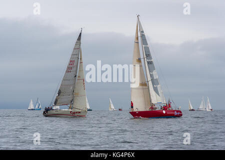 Regatta für Peter der Große Golf Cup - segelte Boat Race in Wladiwostok, Russland Stockfoto