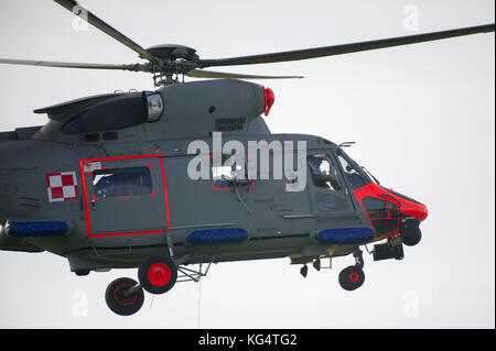 Polnische Marine Hubschrauber W-3 WARM Anakonda, die militärische Version der PZL W-3 Sokol, in Gdynia, Polen. 31. Oktober 2017 © wojciech Strozyk/Alamy Stock Foto Stockfoto