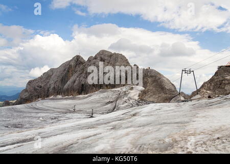 Via Ferrata auf koppenkarstein in der Nähe von Dachstein Gletscher, österreichischen Alpen Stockfoto