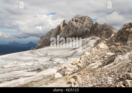 Via Ferrata auf koppenkarstein in der Nähe von Dachstein Gletscher, österreichischen Alpen Stockfoto