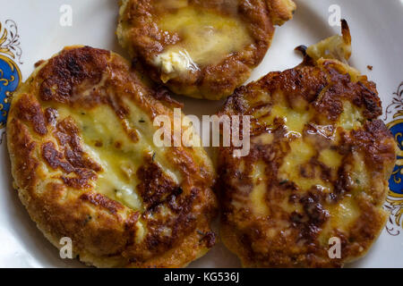 Kartoffelkuchen mit Butterbad-Diät Stockfoto