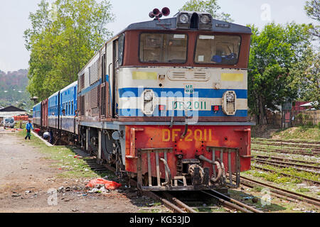 Alte Zug auf der Burma an der Stadt aungban im kalaw Township, Taunggyi, Shan Staat, Myanmar/Burma Stockfoto