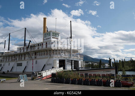 SS Klondike, Sternwheeler, Dampfschiff, Tretboot, Yukon River, Whitehorse, Yukon, Kanada Stockfoto