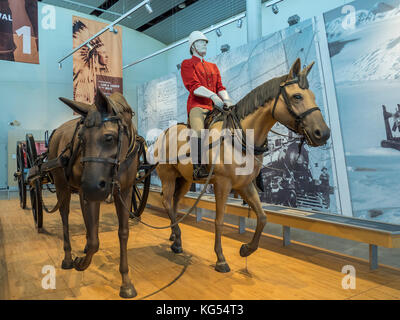 Anzeige innerhalb der RCMP Heritage Centre, Regina, Saskatchewan, Kanada. Stockfoto